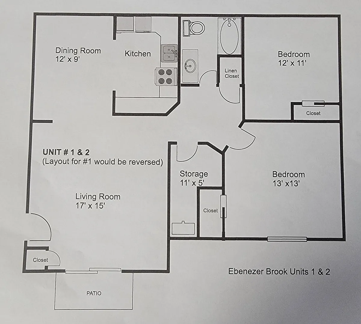 Floor plan Ebenezer Brook