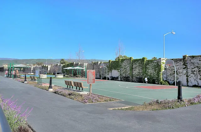 Basketball courts right outside the community
