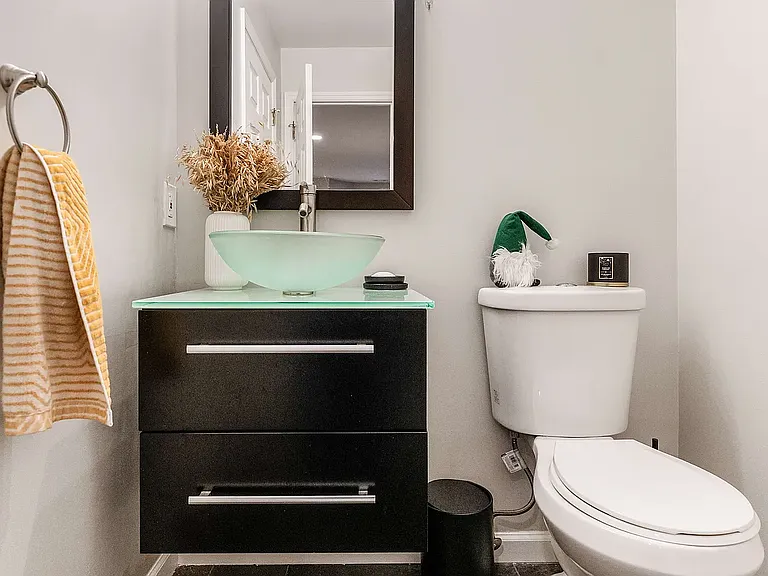 Powder room off kitchen
