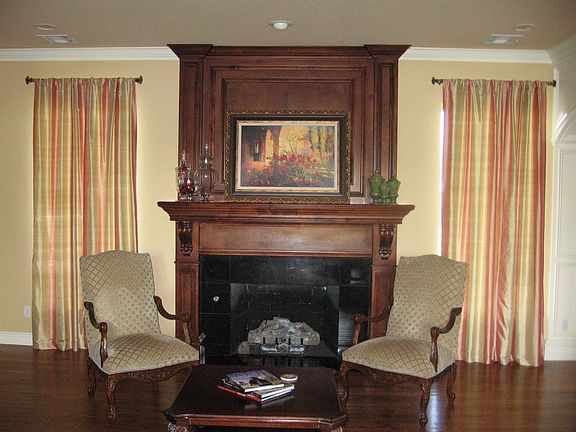 Fireplace in living area
