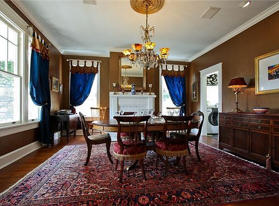 Formal Dining Room With Original Heart of Pine Flooring. 