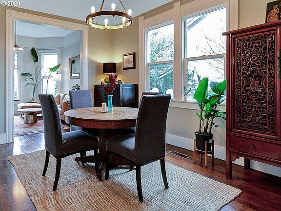 Dining room on main level, with 10' ceilings - very light and bright!