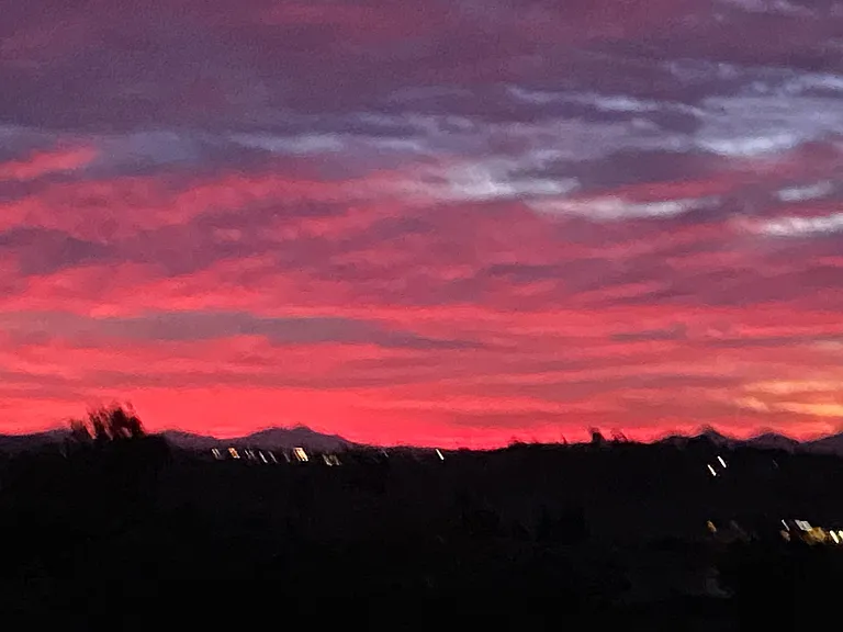 Sunrise from backyard