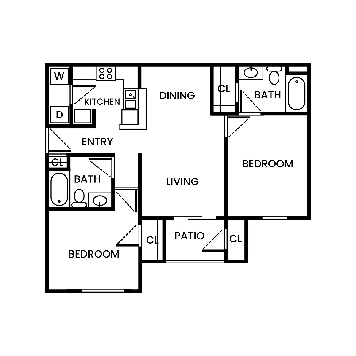 Floor plan 2 Bedroom