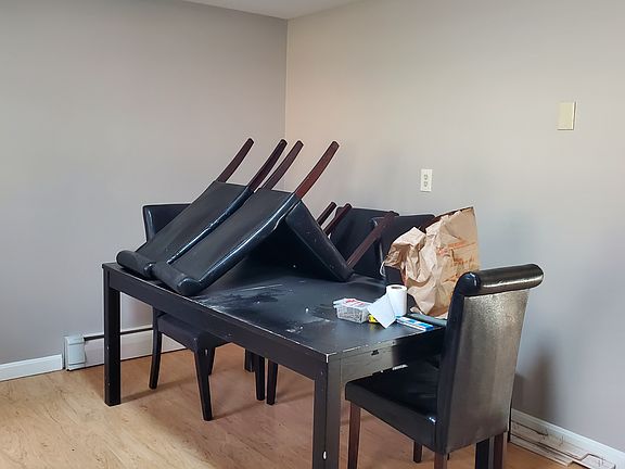 Kitchen dining area, table and chairs (not included)