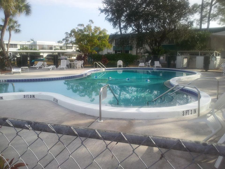 one of two heated pools