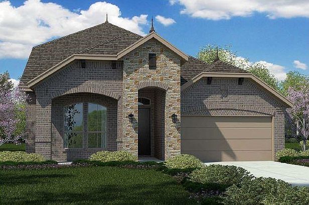 D.R. Horton's The Aspen Floorplan Elevation C. Photos shown here may not depict the specified home & features included are for illustration purposes only.