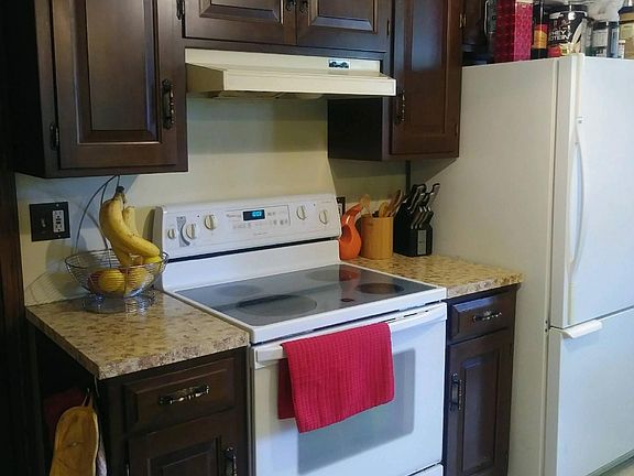 Kitchen is furnished with appliances