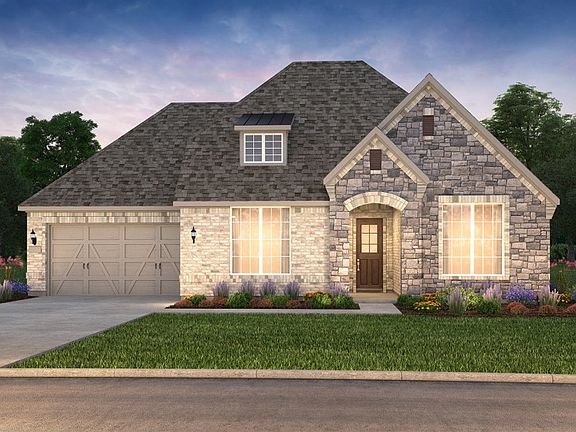 The Reverence, a one-story home with 2-car garage, shown with Home Exterior FC201