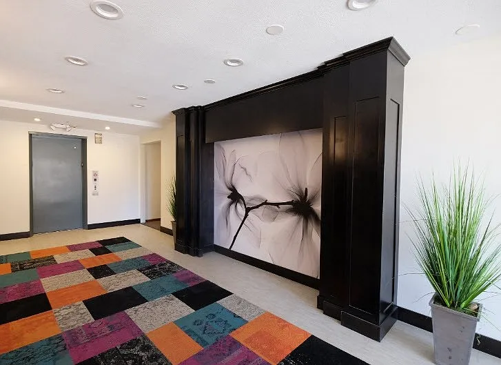 Welcome to Central Lakes of Uptown, where modern elegance meets comfort. Our stylishly designed lobby features unique artwork and vibrant colors, creating an inviting atmosphere. Come see what sets us aparta"schedule your visit today!