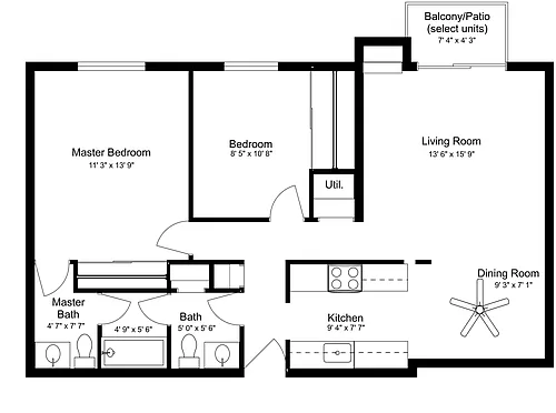 Floor plan 2 Bedroom