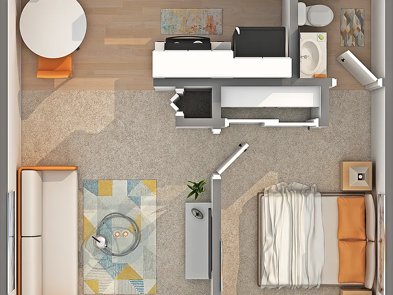 Wisteria | 1-Bedroom Floorplan Wisteria | 1-Bedroom Floorplan