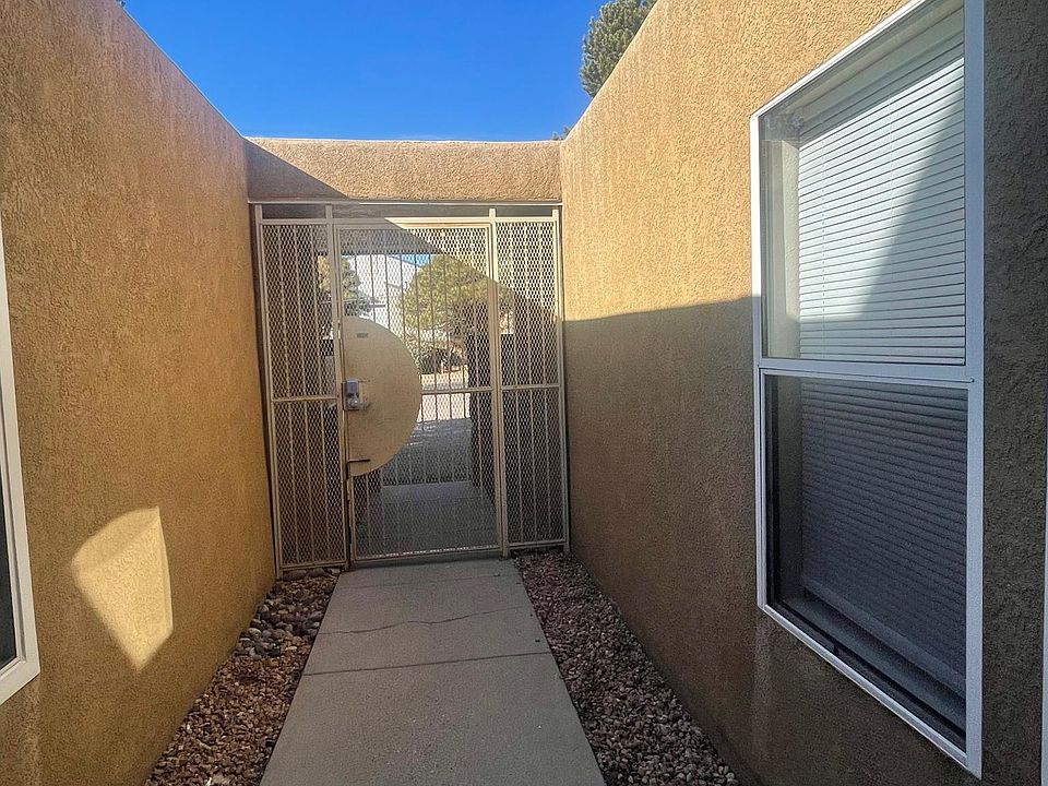 Looking back to gated entrance.