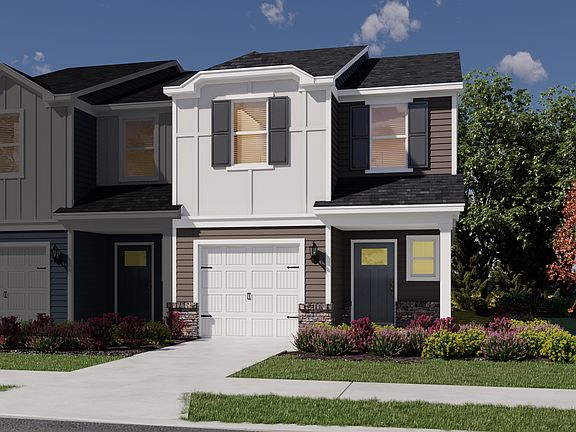 Quartz front exterior rendering at a Meritage Homes community in Durham, NC.