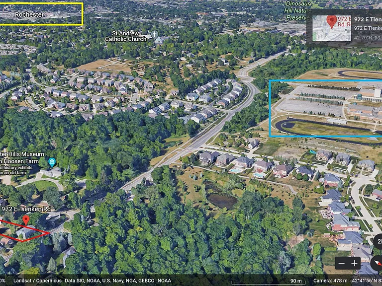 Ariel View and location info