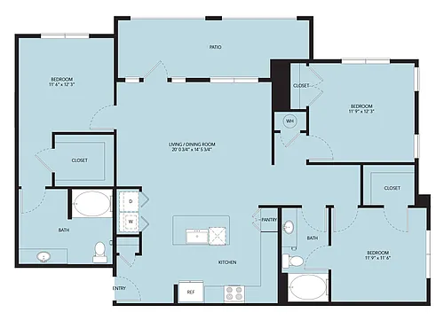 Floor plan C1-1486sf-C11