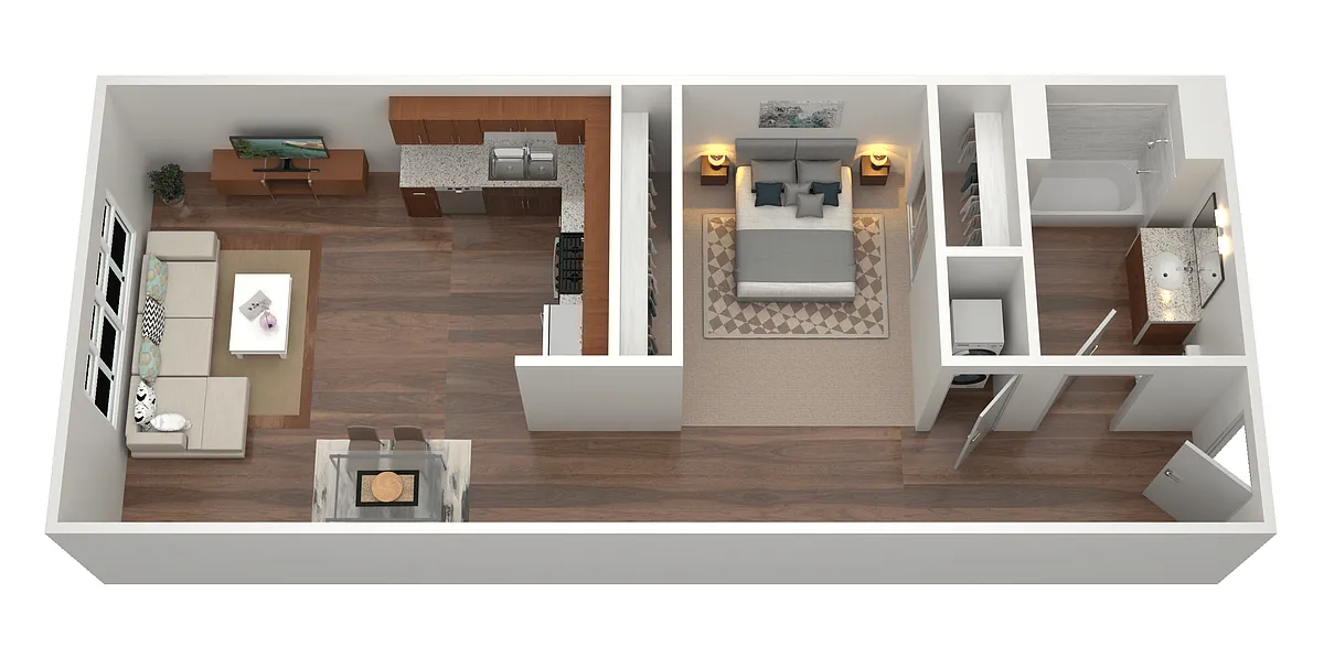 Floor plan 1X1 A