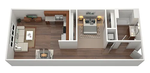 Floor plan 1X1 A