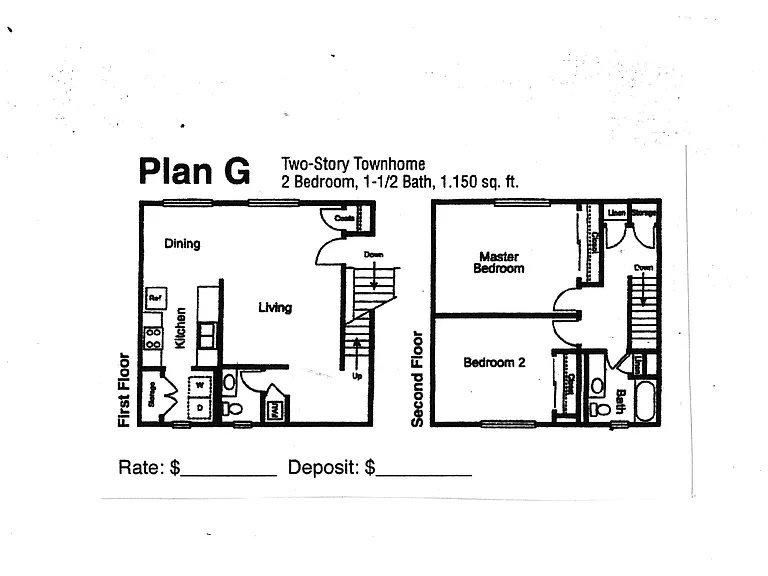2-Bedroom 1.5-Bathroom Two-Story Townhome 2-Bedroom 1.5-Bathroom Two-Story Townhome