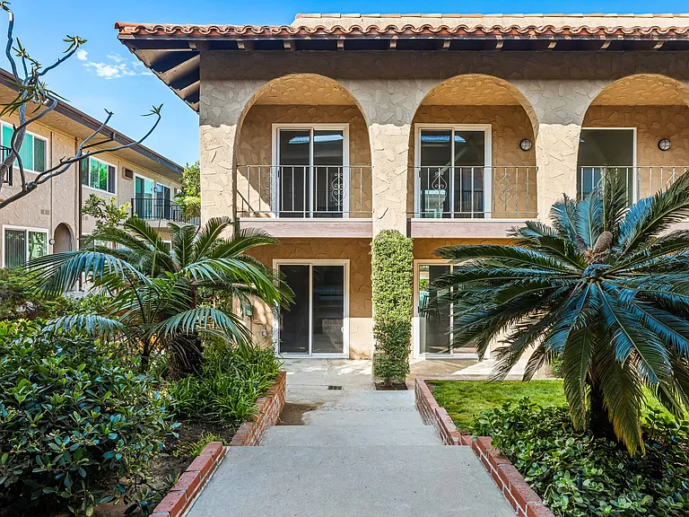 Lush interior courtyard