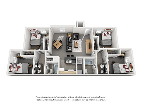 Floor plan 4BR/2BA