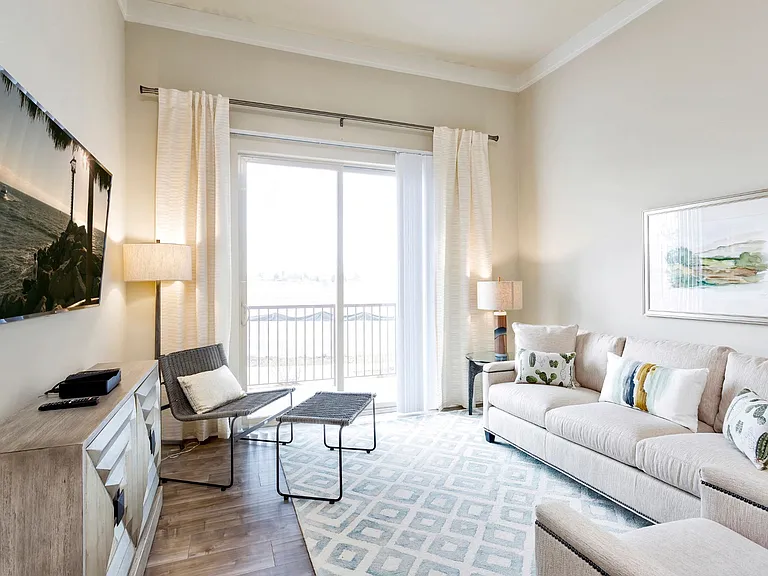 Living Room with Walk out Balcony