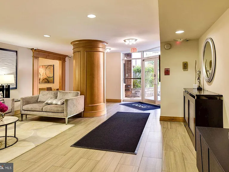 A gracious lobby greets residents and visitors.