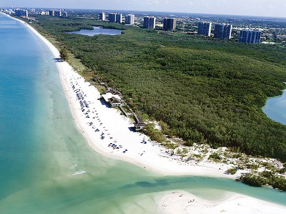 Pelican Bay South Beach and Restaurant/Bar facilities; Clam Pass