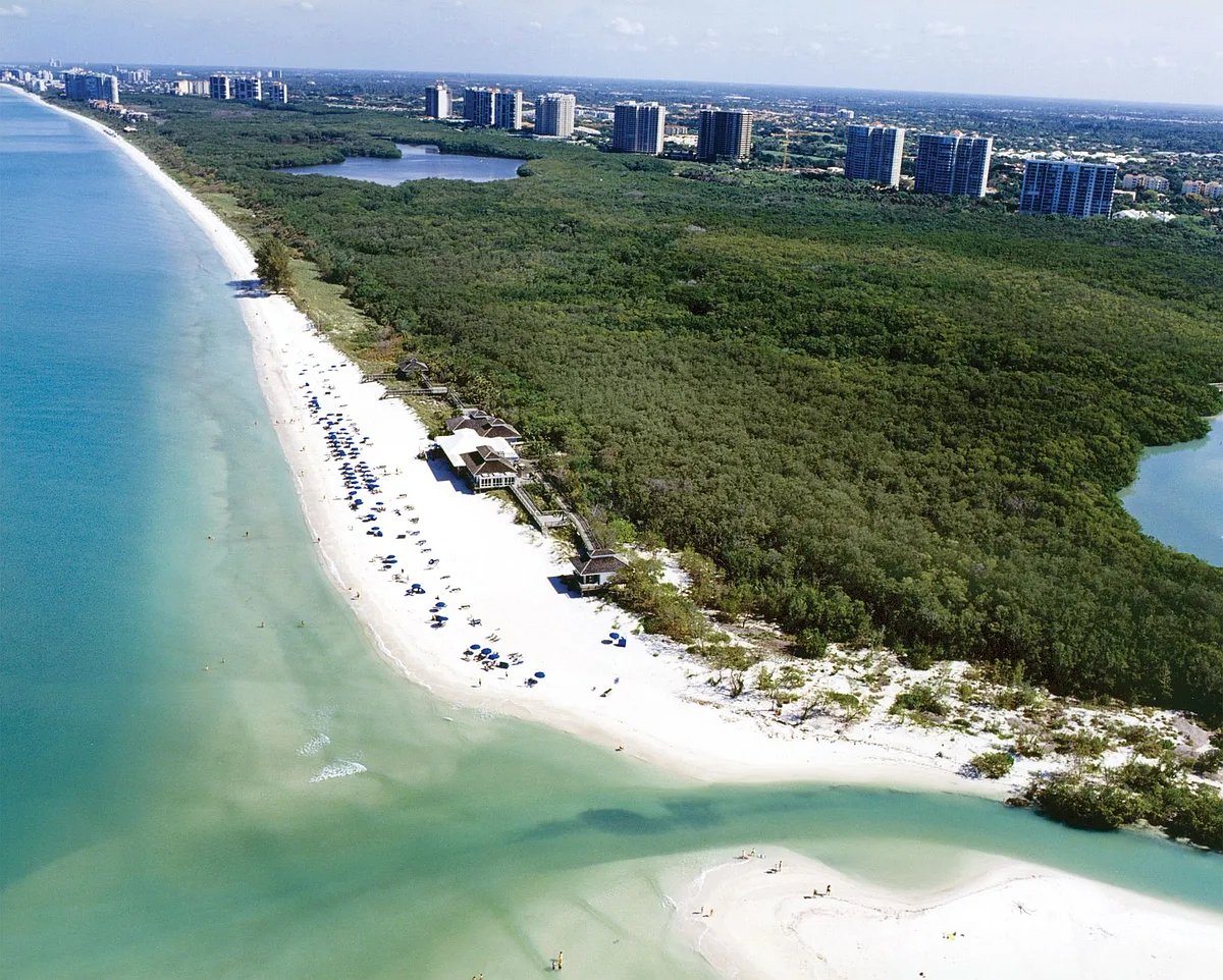 Pelican Bay South Beach and Restaurant/Bar facilities; Clam Pass - 6545 Valen Way