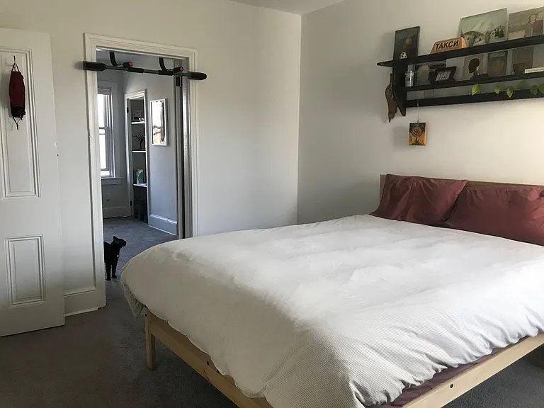 Bedroom - shown furnished - you can see into the second front bedroom.