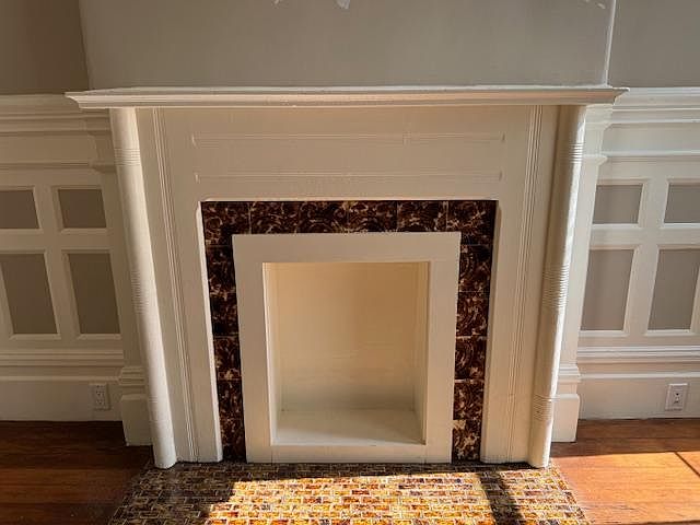 Fireplace on family/dining room off kitchen - hutch to the left