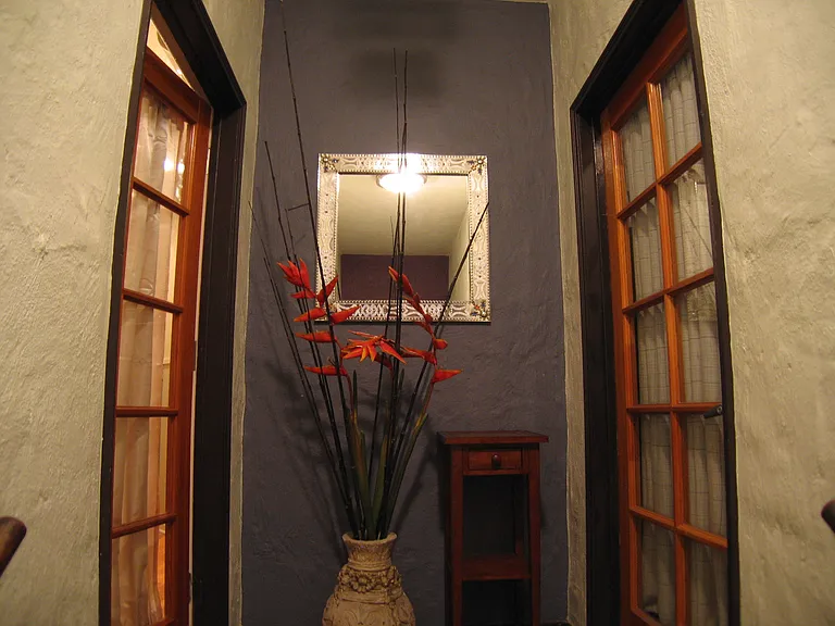Interior stairwell. 200 to left and 202 to right.