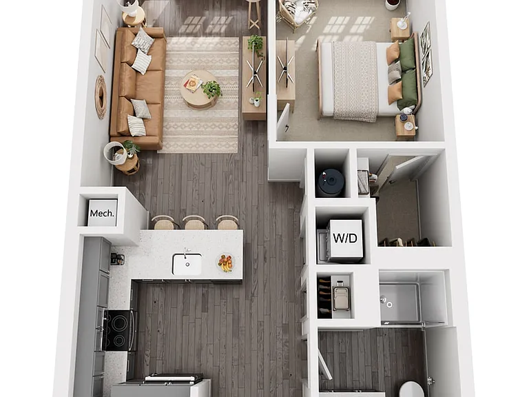 1-Bedroom 1-Bathroom | 697 sqft 1-Bedroom 1-Bathroom | 697 sqft