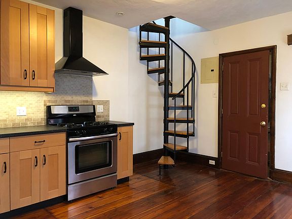 Kitchen with staircase to 2nd floor
