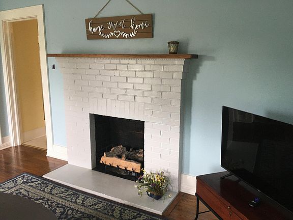 beautiful fireplace in living room