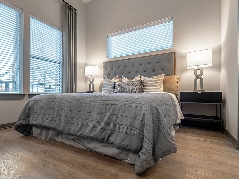 Large Bedroom With Wood Floors
