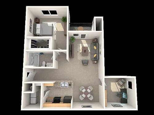 Floor plan A1 with Den