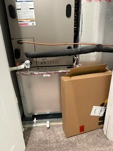 HVAC unit - located upstairs
