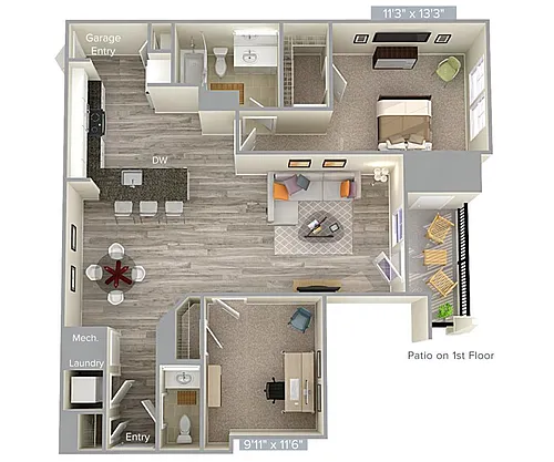 Floor plan A3D-1-G-1096