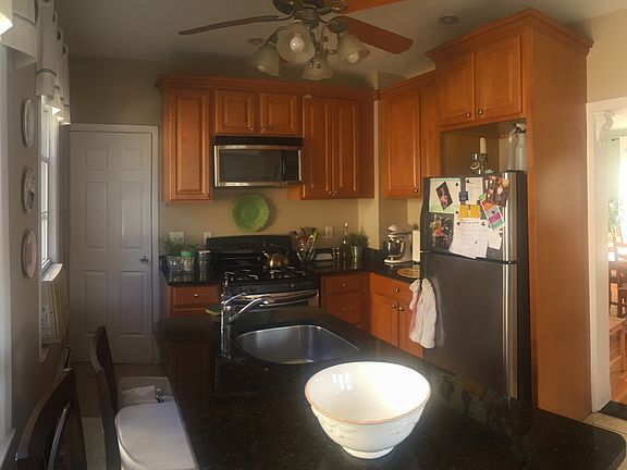 Kitchen with granite island 