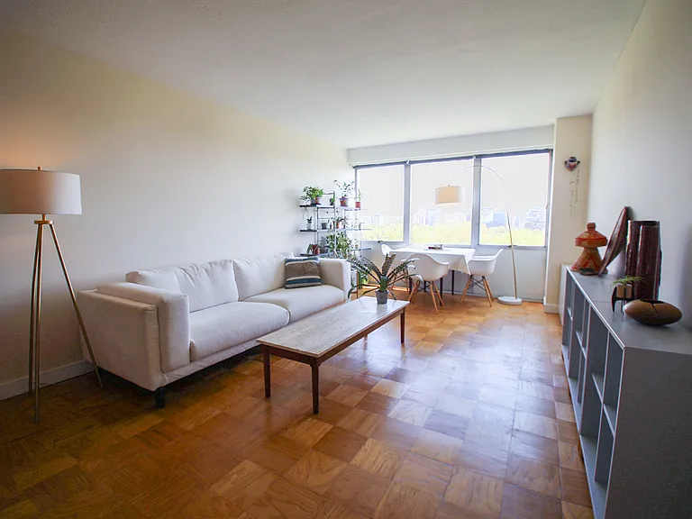 view of living room and dining area from lounge nook
