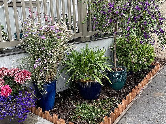 Front porch and planter