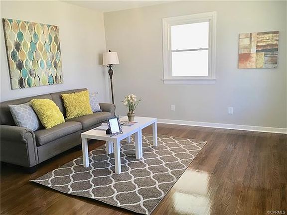 Beautiful, shiny hardwood floors in living room