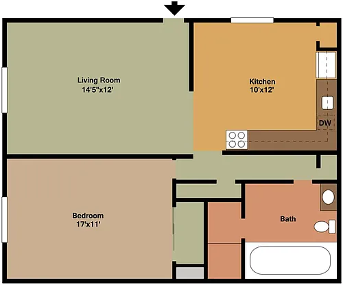 Floor plan 1X1