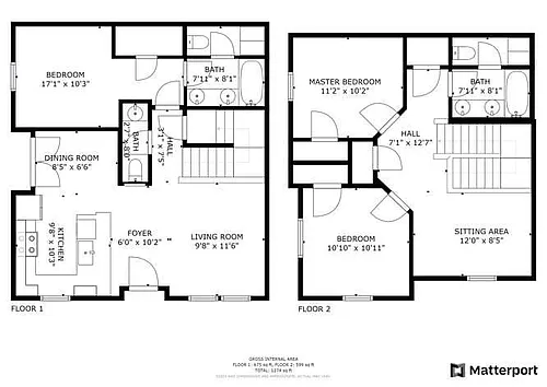 Floor plan 3X2 Townhome