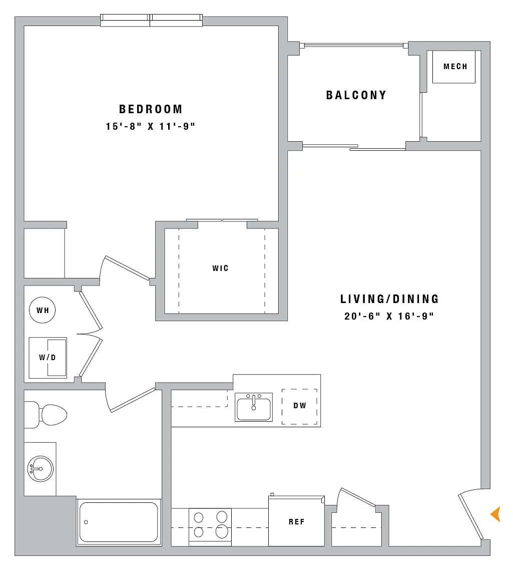 Floor plan 1B