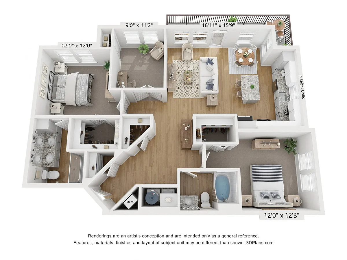 Floor plan C1B - Amethyst