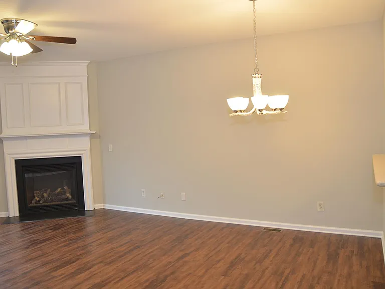 Living Room with dinning area and easy access to Kitchen with large counter top