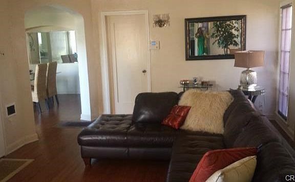 View from living room into dining room