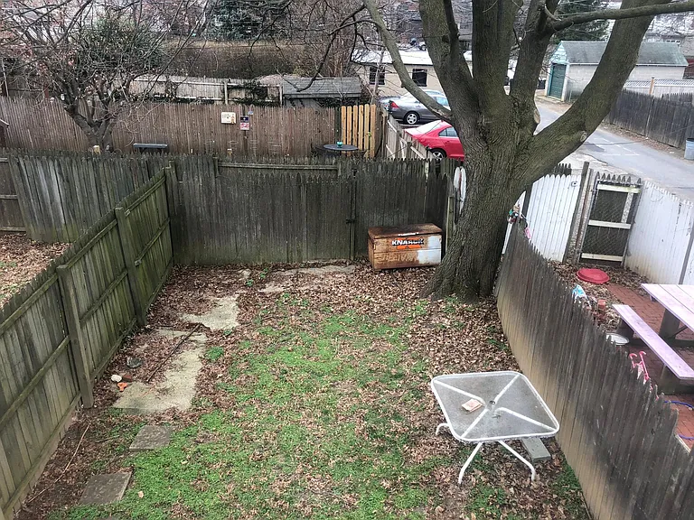 Private backyard perfect for BBQing.